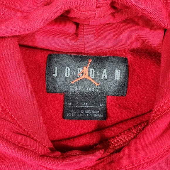 Nike Air Jordan Pullover Hoodie Red Size Med - Picture 8 of 8